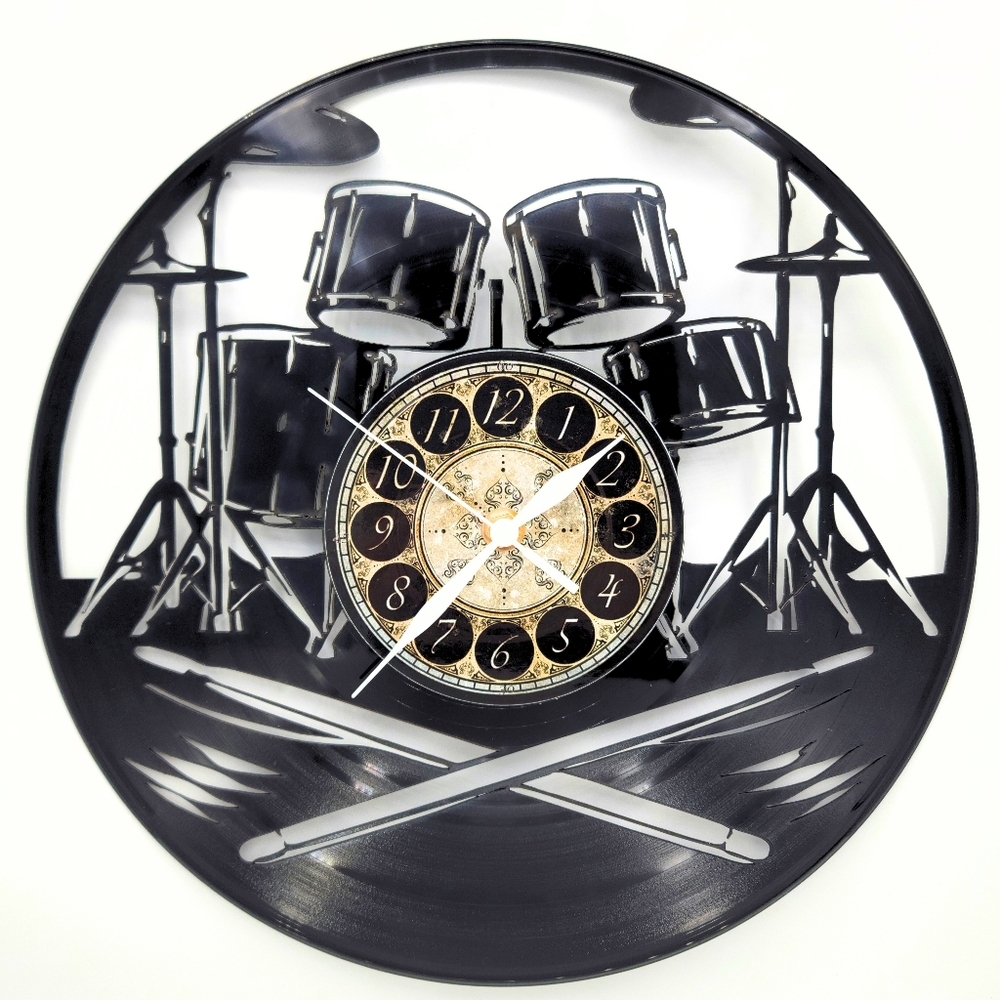 DRUMS vinyl record clock perfect Gift For A Drummer Or Band